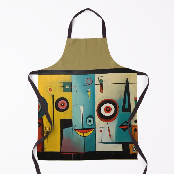 Item preview, Striking Abstract Faces Composed of Geometric Shapes with Bold Colors and Contrasting Symmetry designed and sold by OlfactoART Studio.