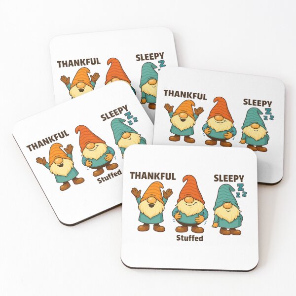 Item preview, Thankful Stuffed Sleepy Gonks | Funny Thanksgiving Gnome Trio Design designed and sold by BoxaroundJacks.