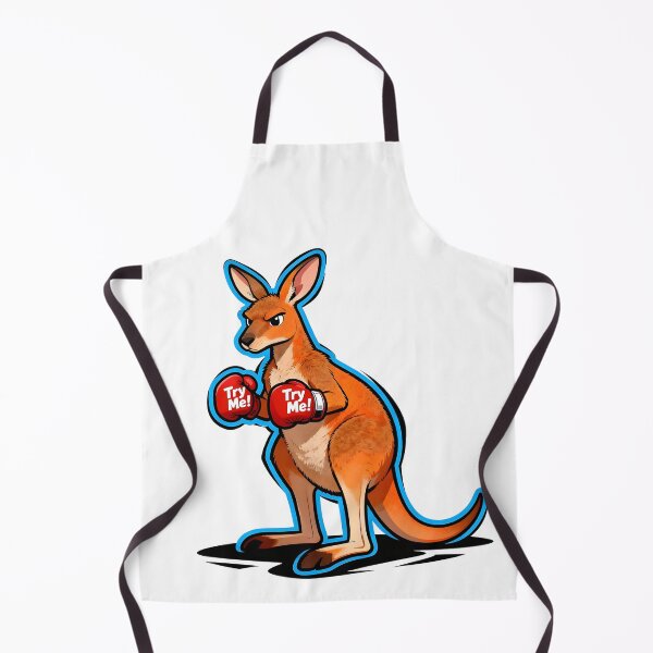 Aperçu de l'œuvre Try Me – Boxing Kangaroo with Attitude créée et vendue par Buttonquill.