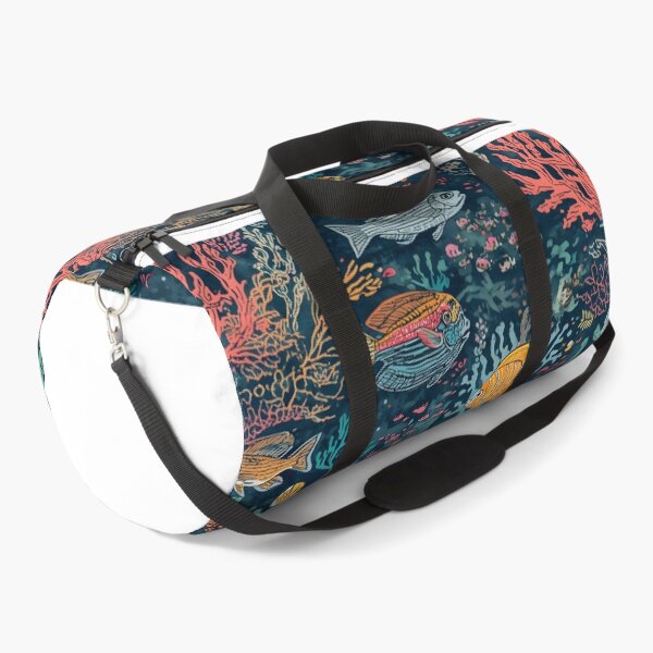 Item preview, Engraved Ocean Floor: Dark Botanical Reef Pattern designed and sold by MoonlitDoodles1.