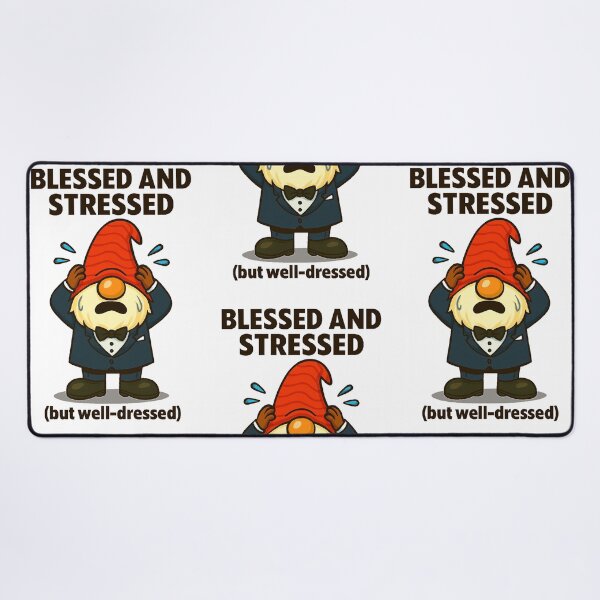 Item preview, Blessed and Stressed But Well-Dressed Gonk | Funny Thanksgiving Gnome Design designed and sold by BoxaroundJacks.