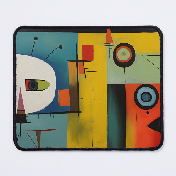 Item preview, Playful Abstract Geometric Composition with Dark Lines and Circular Forms- Vibrant Modern Artwork designed and sold by OlfactoART Studio.