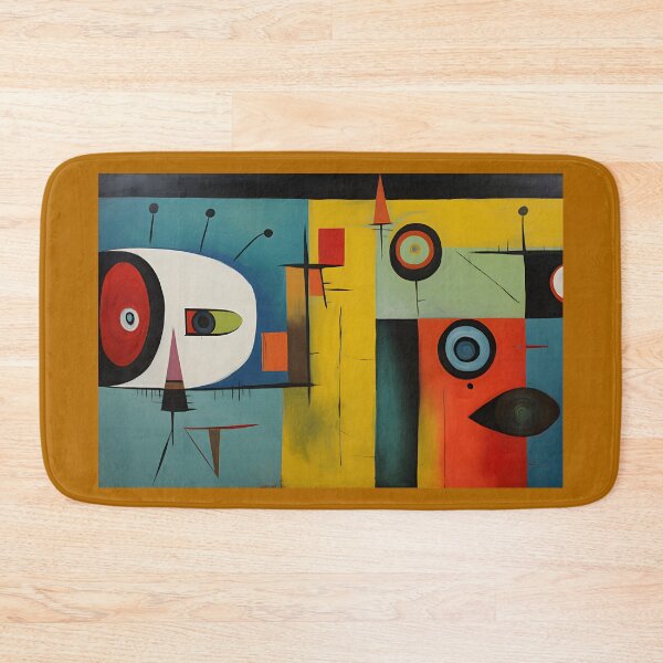 Item preview, Playful Abstract Geometric Composition with Dark Lines and Circular Forms- Vibrant Modern Artwork designed and sold by OlfactoART Studio.