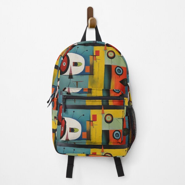 Item preview, Playful Abstract Geometric Composition with Dark Lines and Circular Forms- Vibrant Modern Artwork designed and sold by OlfactoART Studio.
