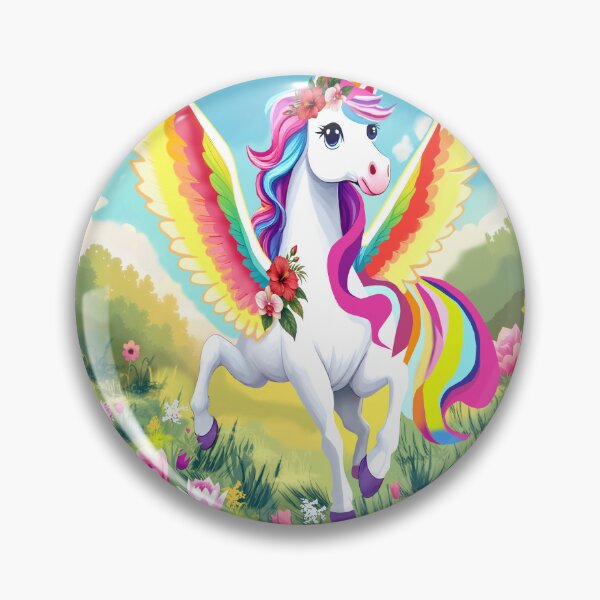 Item preview, A winged unicorn on a rainbow magical cyber meadow is a fantasy tale from Felia for a children's T-shirt designed and sold by Felia001.