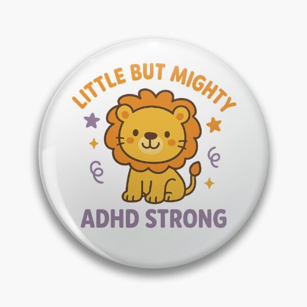 Item preview, Little But Mighty ADHD Strong–Cute Lion ADHD Awareness Kids Design designed and sold by MomParentADHD.