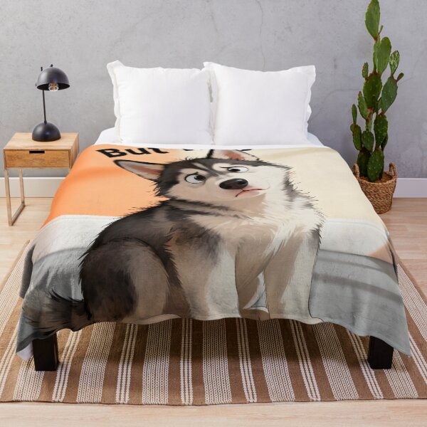 Item preview, But Why? – Adorable Husky Puppy with Curious Eyes designed and sold by Buttonquill.