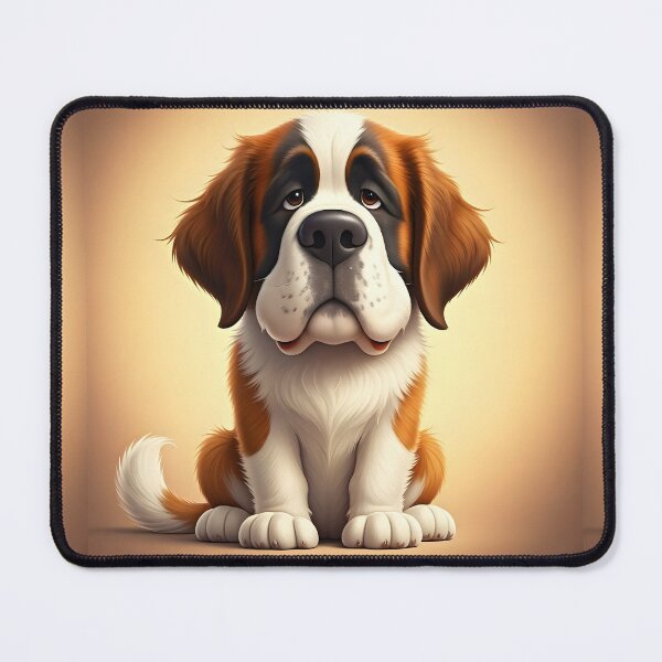 Item preview, Big Heart, Bigger Dog – Funny Bernardine Caricature designed and sold by PawPrintedArt.