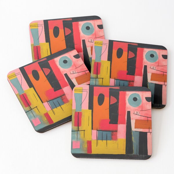 Item preview, Dynamic Abstract Artwork with Intersecting Lines Curves and Bold Geometric Shapes in Vibrant Colors designed and sold by OlfactoART Studio.