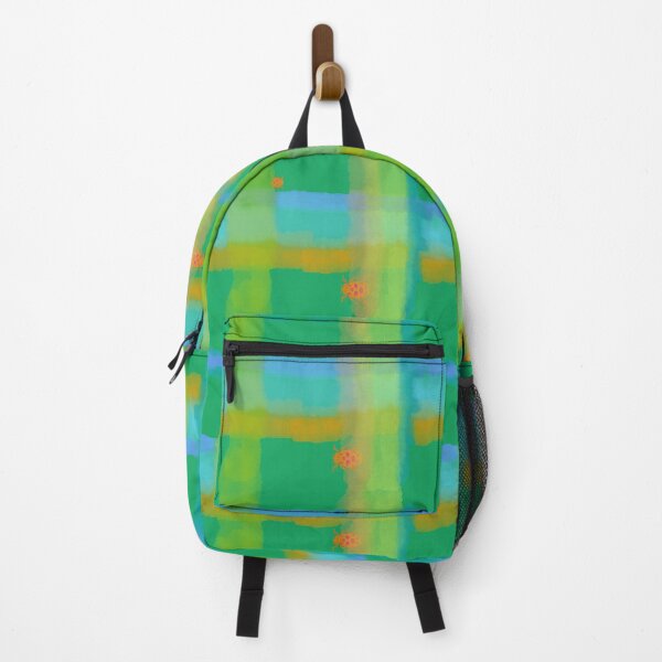 Item preview, Green, Blue Watercolor Tartan with Lady-Bugs designed and sold by LilyB-Designs.