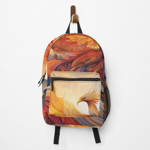 Item preview, Fiery Phoenix Rising – Abstract Bird of Rebirth in Golden Sunset designed and sold by MDKey DESIGN.