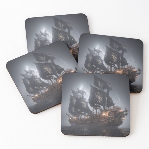 Item preview, Ghost of the Storm – The Pirate Ship of Legends by NegarTv Designs designed and sold by NegarTv Designs.