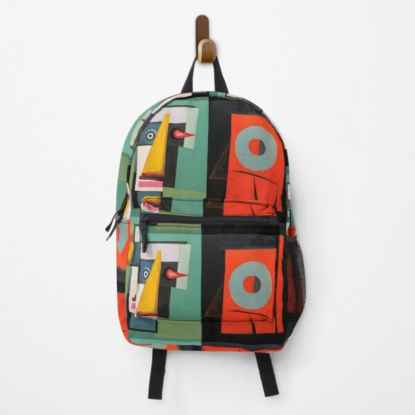 Item preview, Abstract Faces with Distinct Geometric Shapes Featuring Rectangles Triangles and Circular Forms designed and sold by OlfactoART Studio.