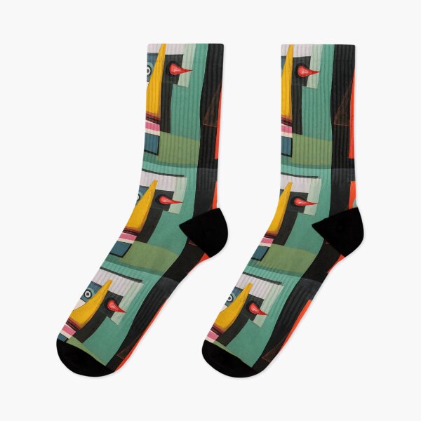 Item preview, Abstract Faces with Distinct Geometric Shapes Featuring Rectangles Triangles and Circular Forms designed and sold by OlfactoART Studio.