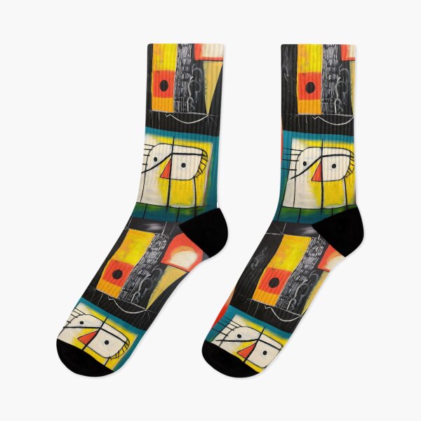 Item preview, Modern Artwork- Abstract Faces, Geometric Shapes, Bold Lines and Dynamic Color Palette  designed and sold by OlfactoART Studio.