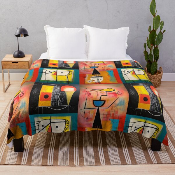 Item preview, Modern Artwork- Abstract Faces, Geometric Shapes, Bold Lines and Dynamic Color Palette designed and sold by OlfactoART Studio.