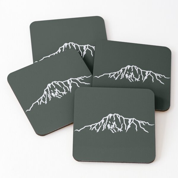 Item preview,  Mount Hosmer outline-light outline on green designed and sold by Rock An Design.