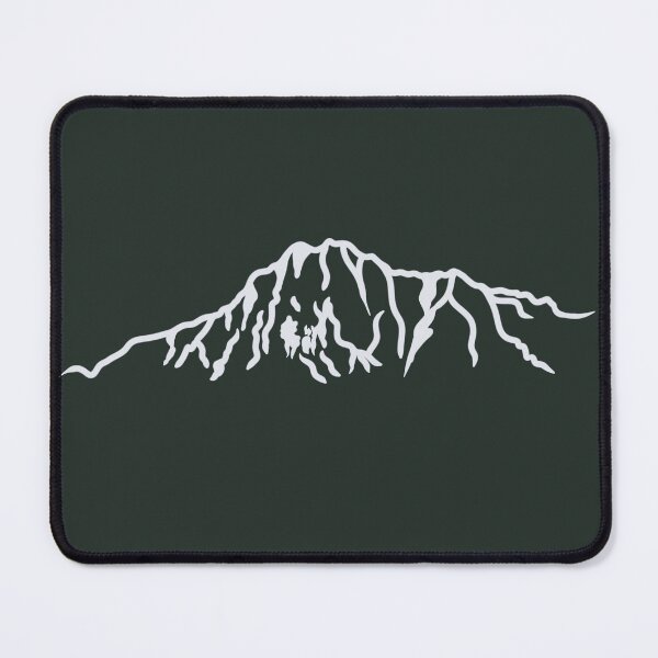Item preview,  Mount Hosmer outline-light outline on green designed and sold by Rock An Design.