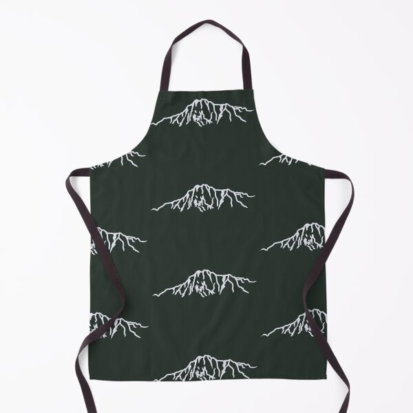 Item preview, Mount Hosmer outline-light outline on green designed and sold by Rock An Design.