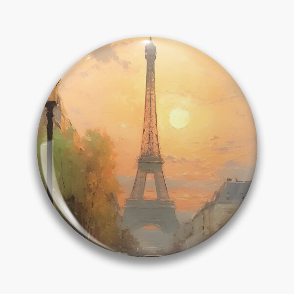 Item preview, Paris Street Scene Painting, Eiffel Tower Painting, Paris Oil Painting, French Cityscape Painting, France Wall Art, Romantic Paris Print designed and sold by SavageVision.