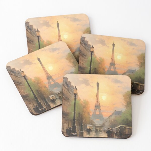 Item preview, Paris Street Scene Painting, Eiffel Tower Painting, Paris Oil Painting, French Cityscape Painting, France Wall Art, Romantic Paris Print designed and sold by SavageVision.