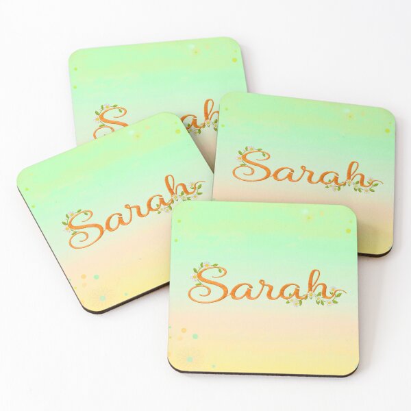 Item preview, Sarah Name Floral Embroidery Daisy Cursive Cottagecore Decor designed and sold by JOSTH.