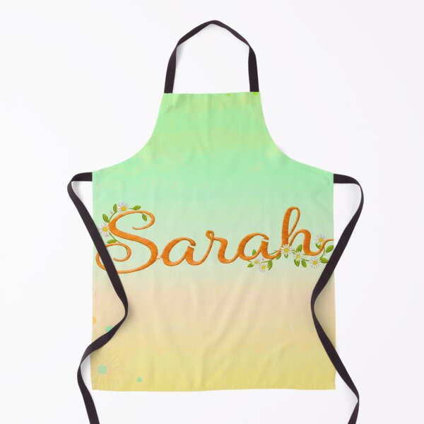 Item preview, Sarah Name Floral Embroidery Daisy Cursive Cottagecore Decor designed and sold by JOSTH.