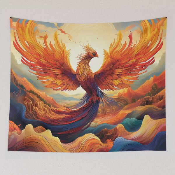 Item preview, Phoenix Rebirth – Abstract Fire and Light Fantasy Artwork designed and sold by MDKey DESIGN.