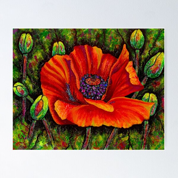 Item preview, Flor de amapola 1 designed and sold by Ginette Ash.