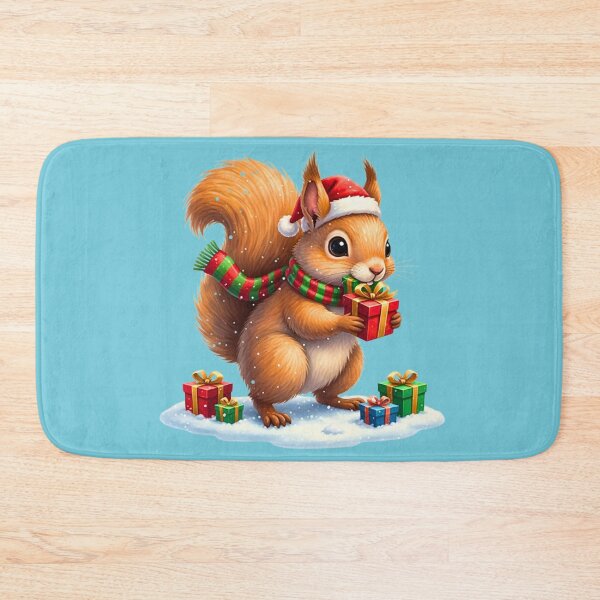 Item preview, Cute Christmas Squirrel | Festive Woodland Critter with a Gift designed and sold by E-SarnEdge.
