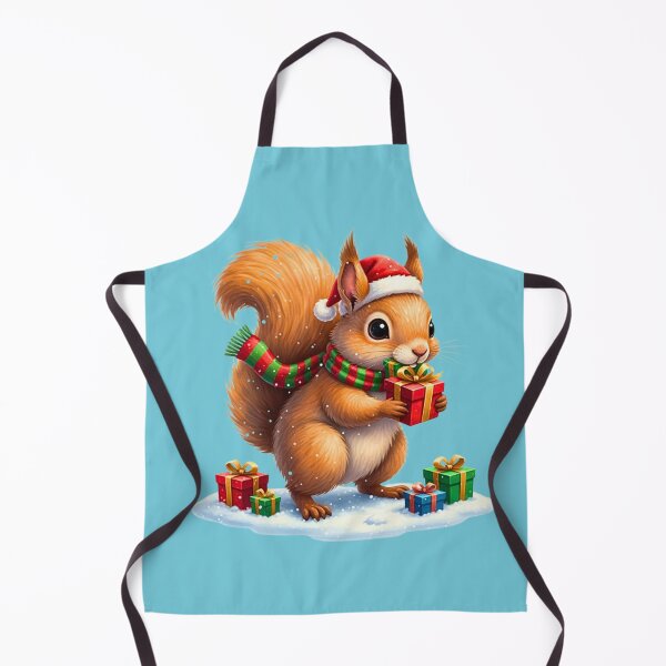 Item preview, Cute Christmas Squirrel | Festive Woodland Critter with a Gift designed and sold by E-SarnEdge.