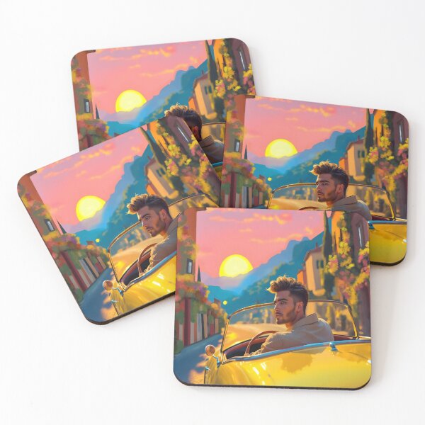 Item preview, Vintage convertible lemon yellow "Cyber Lemon" convertible - Romantic yellow car from Felia in Italian style for T-shirts designed and sold by Felia001.