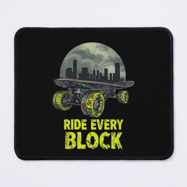 Item preview, Ride Every Block: Urban Skateboard Graffiti Wheels Cityscape Design designed and sold by Tucker-Art.