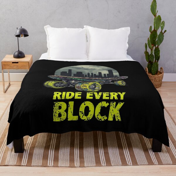 Item preview, Ride Every Block: Urban Skateboard Graffiti Wheels Cityscape Design designed and sold by Tucker-Art.