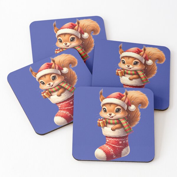 Item preview, Christmas Squirrel Stocking Stuffer | Cute Critter in a Holiday Sock designed and sold by E-SarnEdge.