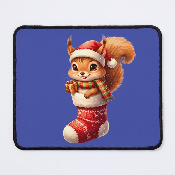 Item preview, Christmas Squirrel Stocking Stuffer | Cute Critter in a Holiday Sock designed and sold by E-SarnEdge.