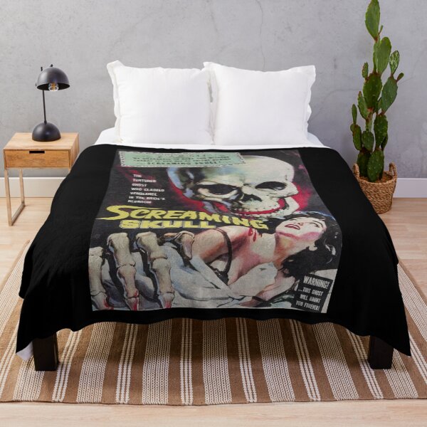Item preview, Vintage / Retro Movie Screaming Skull Horror designed and sold by Strong Paw Apparel.