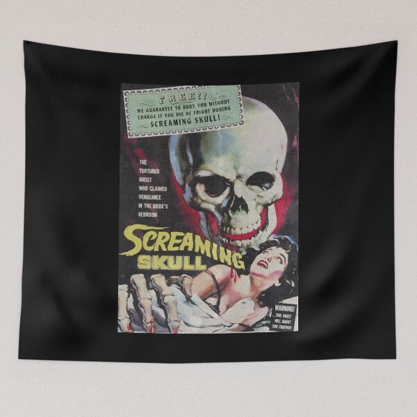 Item preview, Vintage / Retro Movie Screaming Skull Horror  designed and sold by Strong Paw Apparel.
