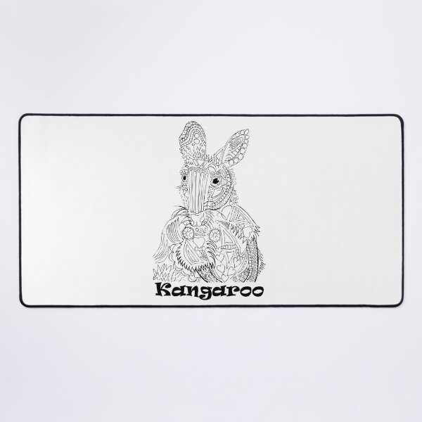 Item preview, Kangaroo B & W designed and sold by twistidd.