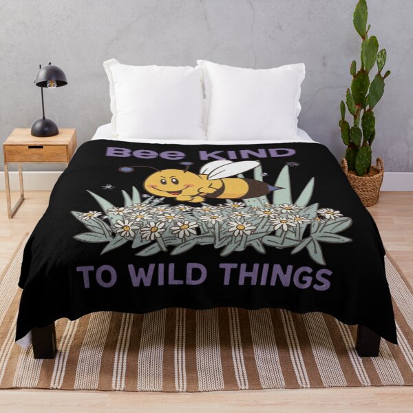 Item preview, Bee Kind to Wild Things: Cute Cartoon Bumblebee Daisy Flowers Design designed and sold by Tucker-Art.