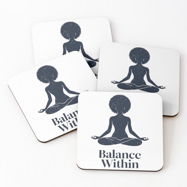 Item preview, Balance Within: Woman Silhouette Yoga Meditation Afro Vintage Design designed and sold by Tucker-Art.