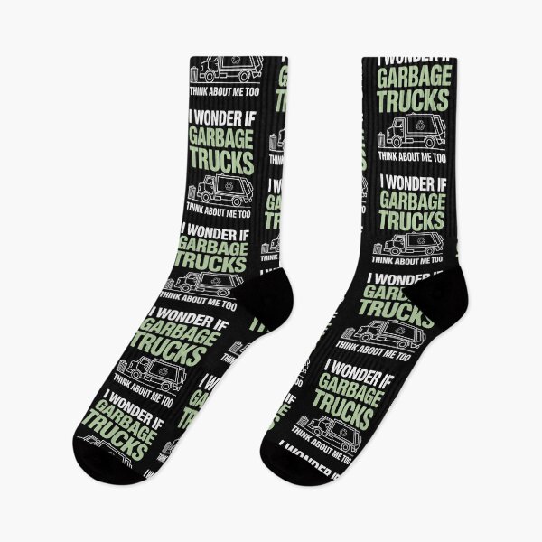 Item preview, Funny GarbageLove Quote – I Wonder If Garbage Trucks Think About Me Too designed and sold by Gogetgiggles.