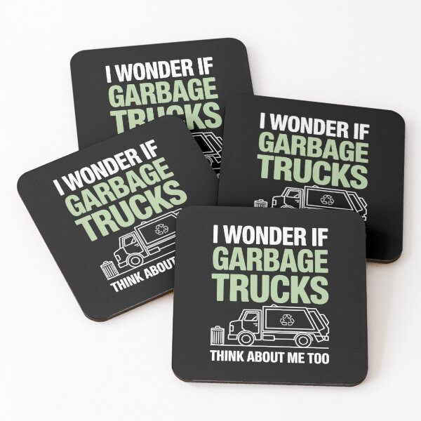 Item preview, Funny GarbageLove Quote – I Wonder If Garbage Trucks Think About Me Too designed and sold by Gogetgiggles.