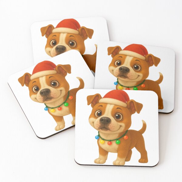 Item preview, Christmas American Staffordshire Terrier  designed and sold by Sillytoe.