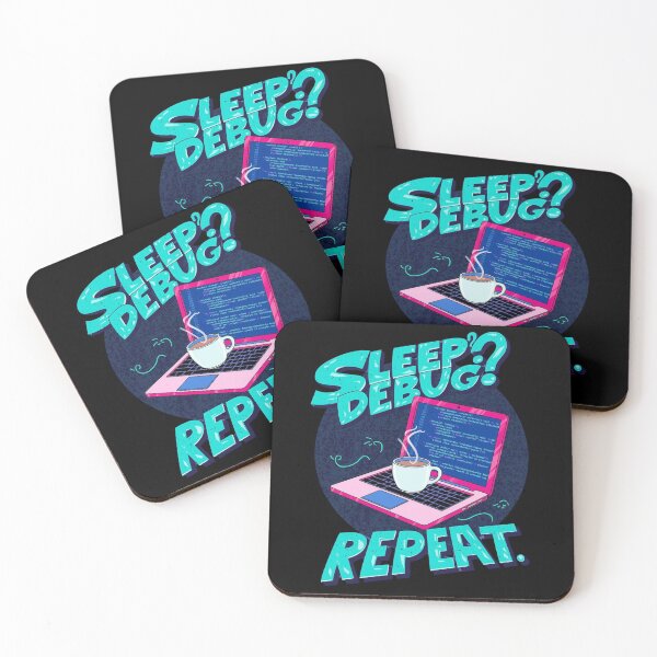 Item preview, Sleep Debug Repeat: Programmer Coder Laptop Coffee Pop Art Design designed and sold by Tucker-Art.