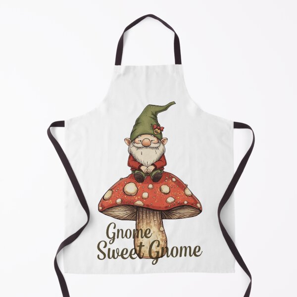Item preview, Gnome Sweet Gnome: Vintage Garden Gnome Mushroom Woodland Art designed and sold by Tucker-Art.