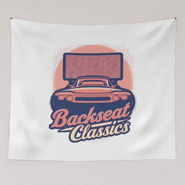 Item preview, Backseat Classics: Vintage Drive-In Movie Muscle Car Pop Art Design designed and sold by Tucker-Art.