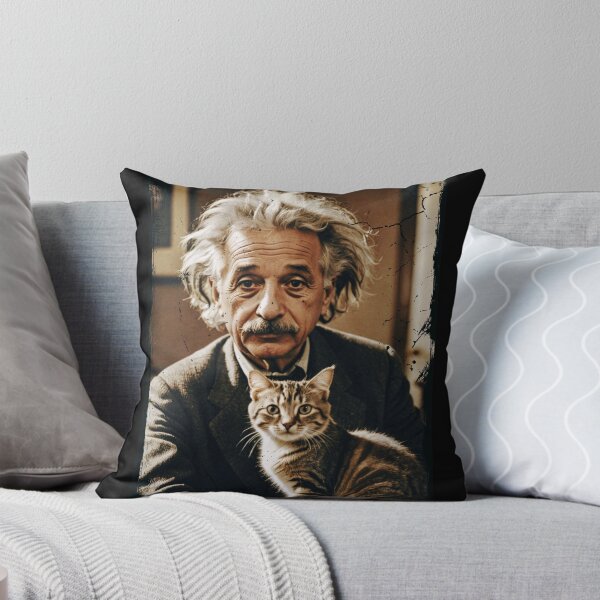 Item preview, Vintage / Retro Albert Einstein with a Kitty!  designed and sold by Strong Paw Apparel.