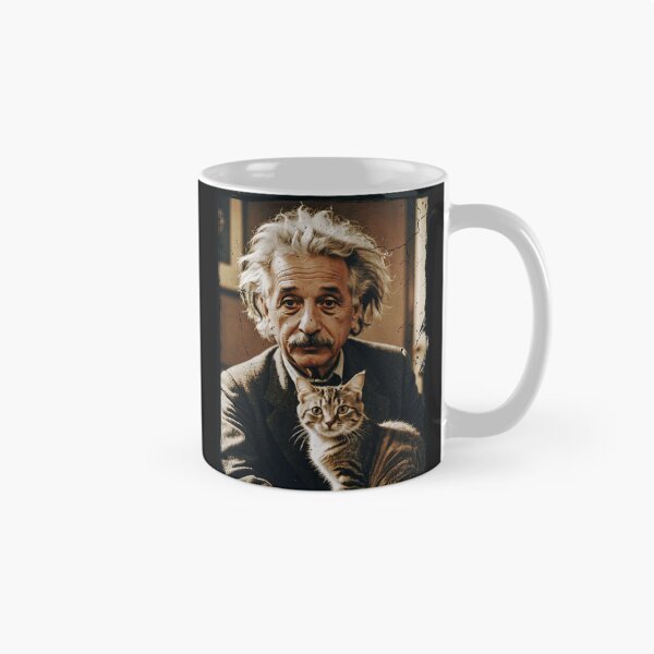 Item preview, Vintage / Retro Albert Einstein with a Kitty!  designed and sold by Strong Paw Apparel.