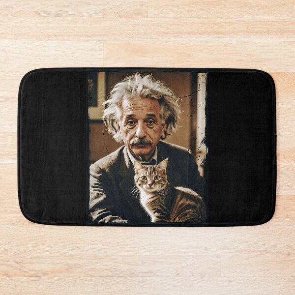 Item preview, Vintage / Retro Albert Einstein with a Kitty!  designed and sold by Strong Paw Apparel.